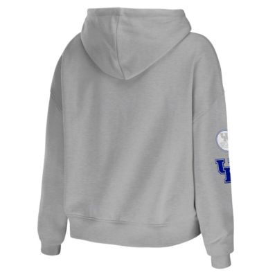 NCAA Kentucky Wildcats Mixed Media Cropped Pullover Hoodie