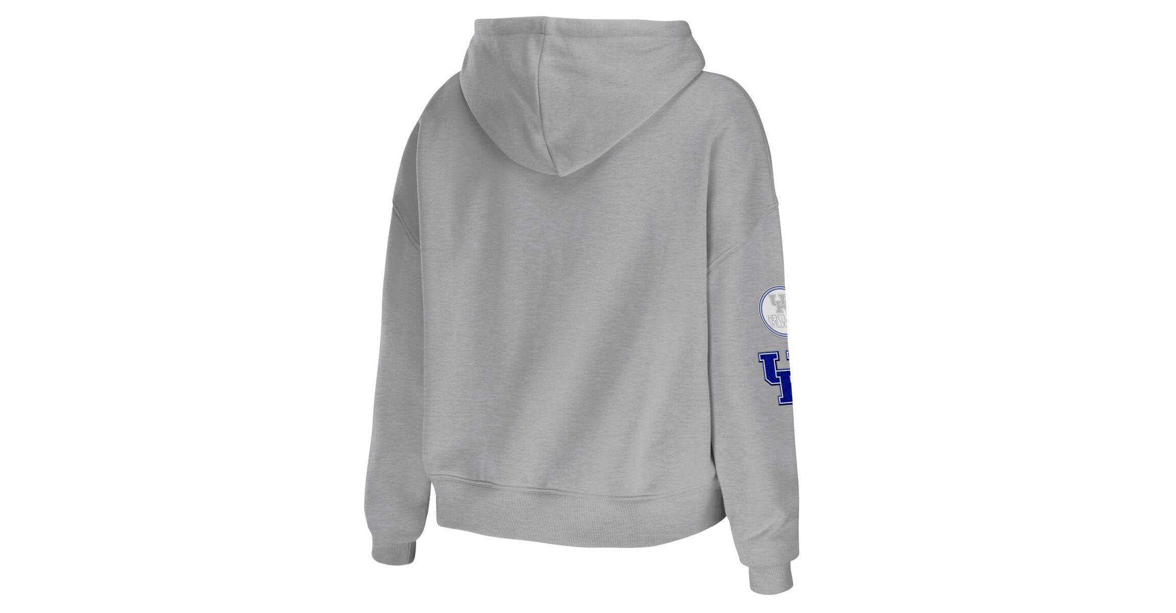 NCAA Kentucky Wildcats Mixed Media Cropped Pullover Hoodie