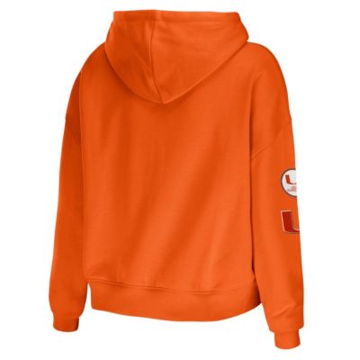 Miami (FL) Hurricanes NCAA Mixed Media Cropped Pullover Hoodie