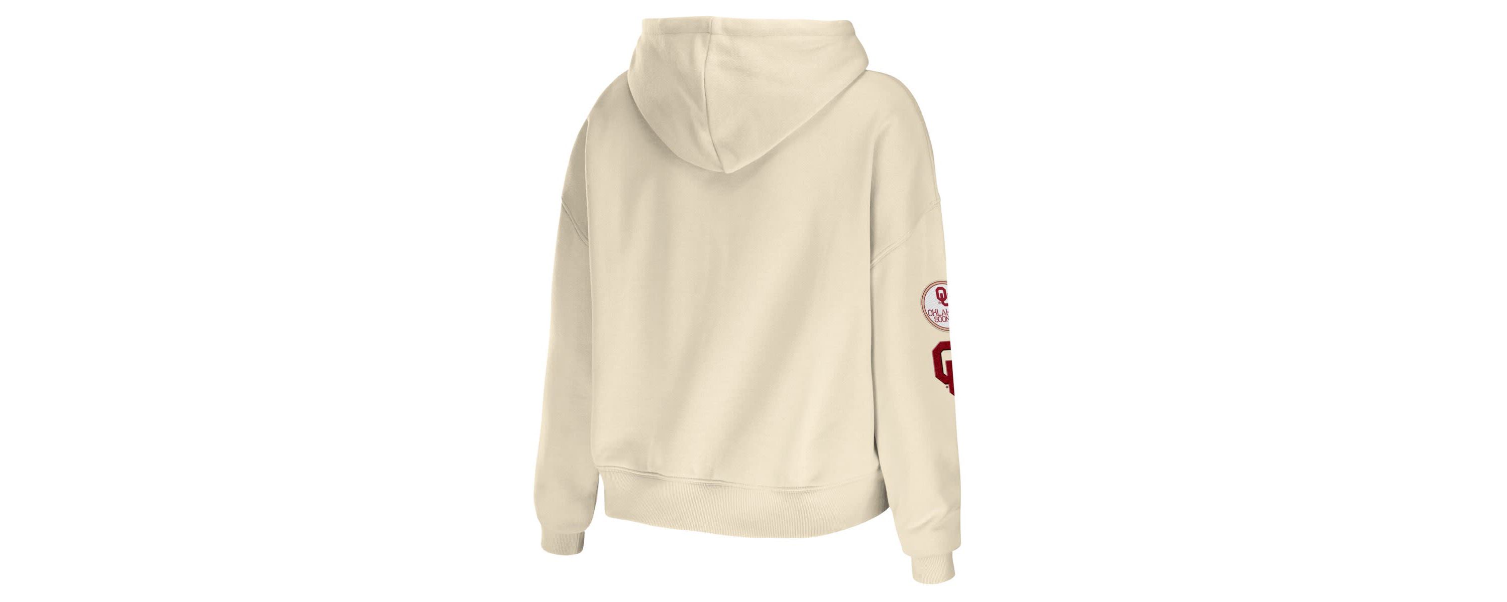 NCAA Oklahoma Sooners Mixed Media Cropped Pullover Hoodie