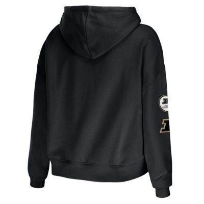 NCAA Purdue Boilermakers Mixed Media Cropped Pullover Hoodie