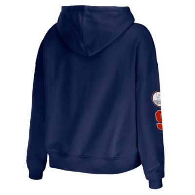 Syracuse Orange NCAA Mixed Media Cropped Pullover Hoodie