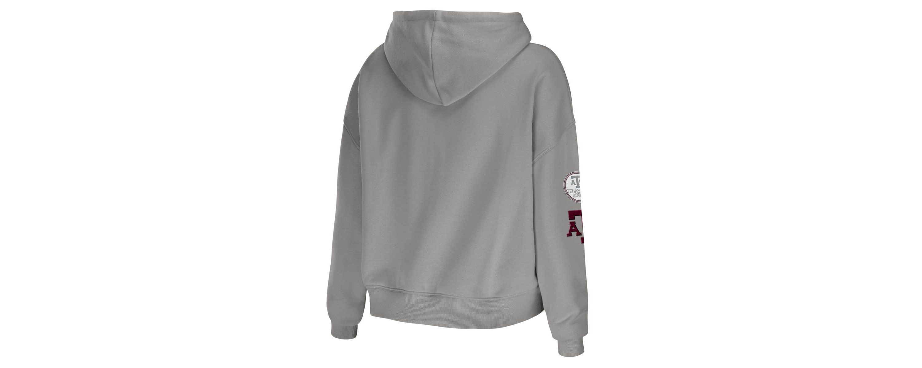 NCAA Texas A&M Aggies Mixed Media Cropped Pullover Hoodie