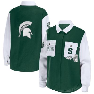NCAA Hunter Michigan State Spartans Button-Up Shirt Jacket