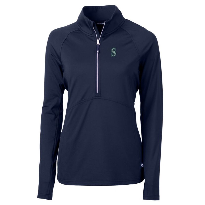 MLB Seattle Mariners Adapt Eco Knit Stretch Half-Zip Pullover Top