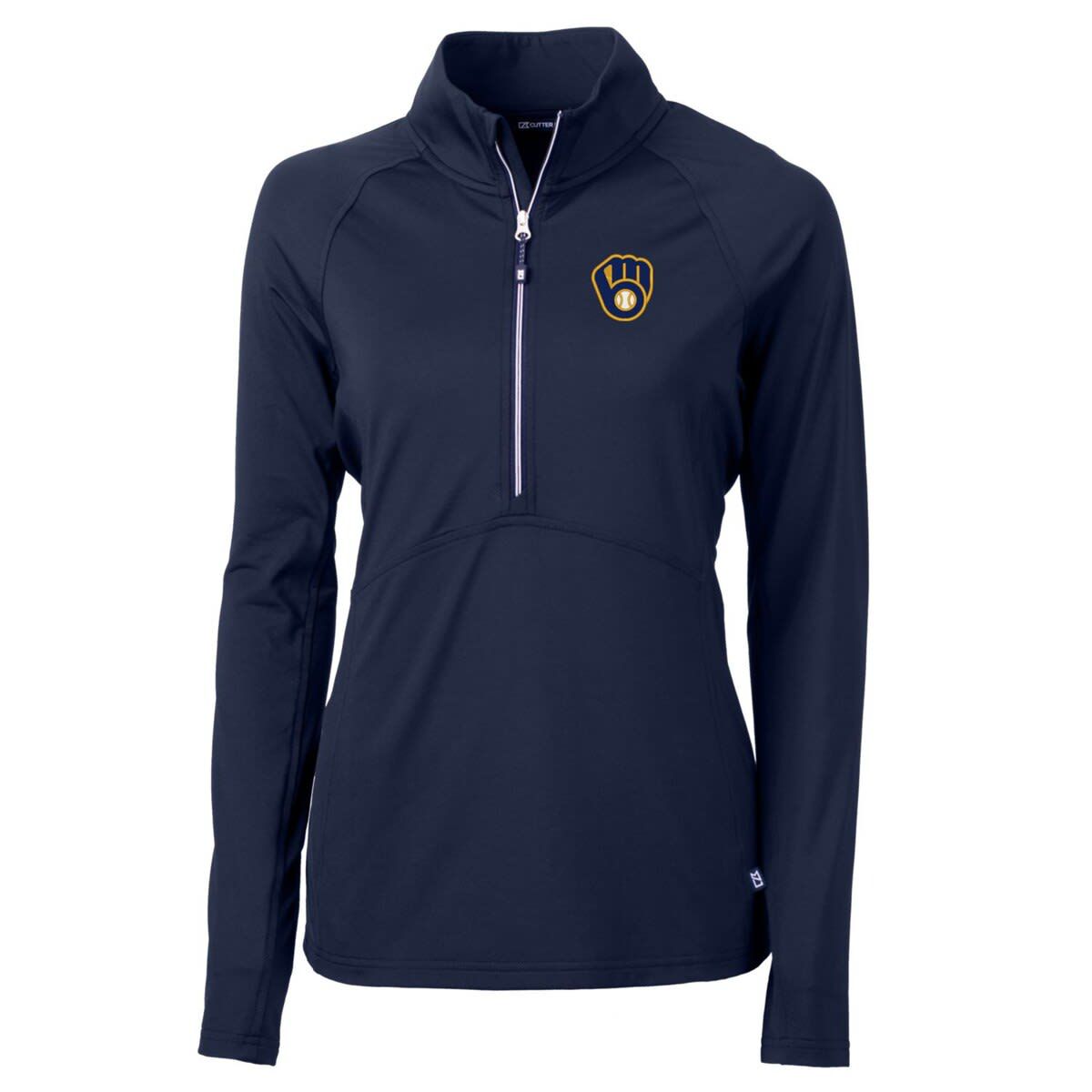 MLB Milwaukee Brewers Adapt Eco Knit Stretch Half-Zip Pullover Top