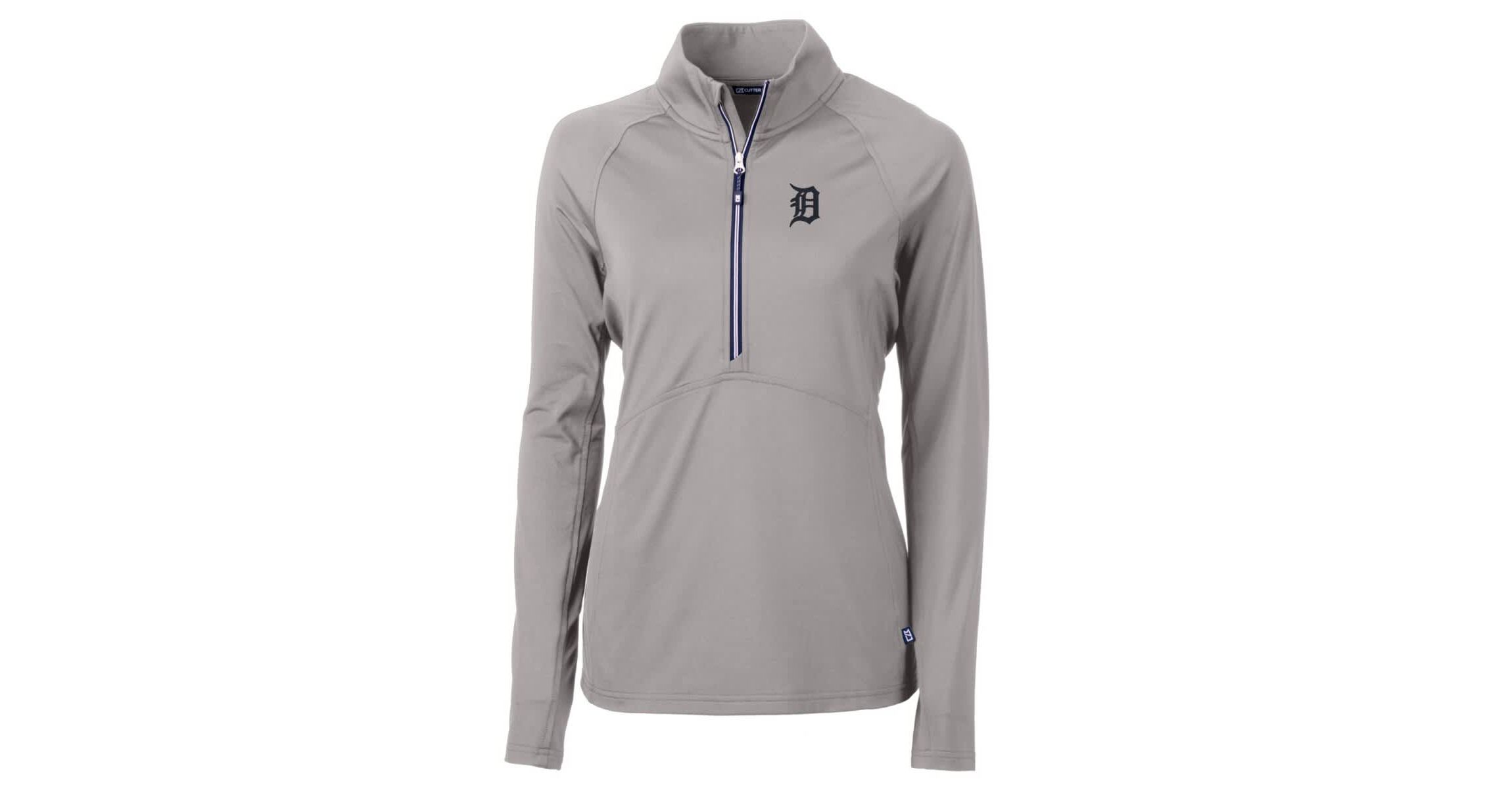 MLB Detroit Tigers Adapt Eco Knit Stretch Half-Zip Pullover Top