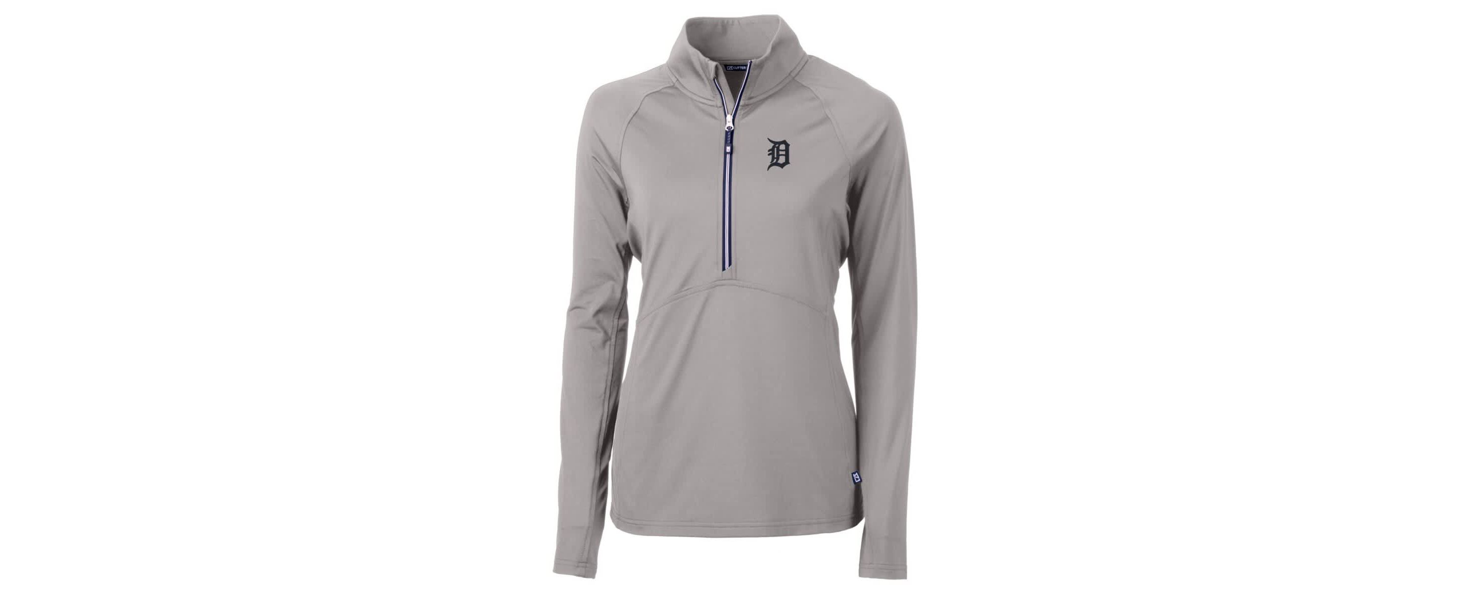 MLB Detroit Tigers Adapt Eco Knit Stretch Half-Zip Pullover Top