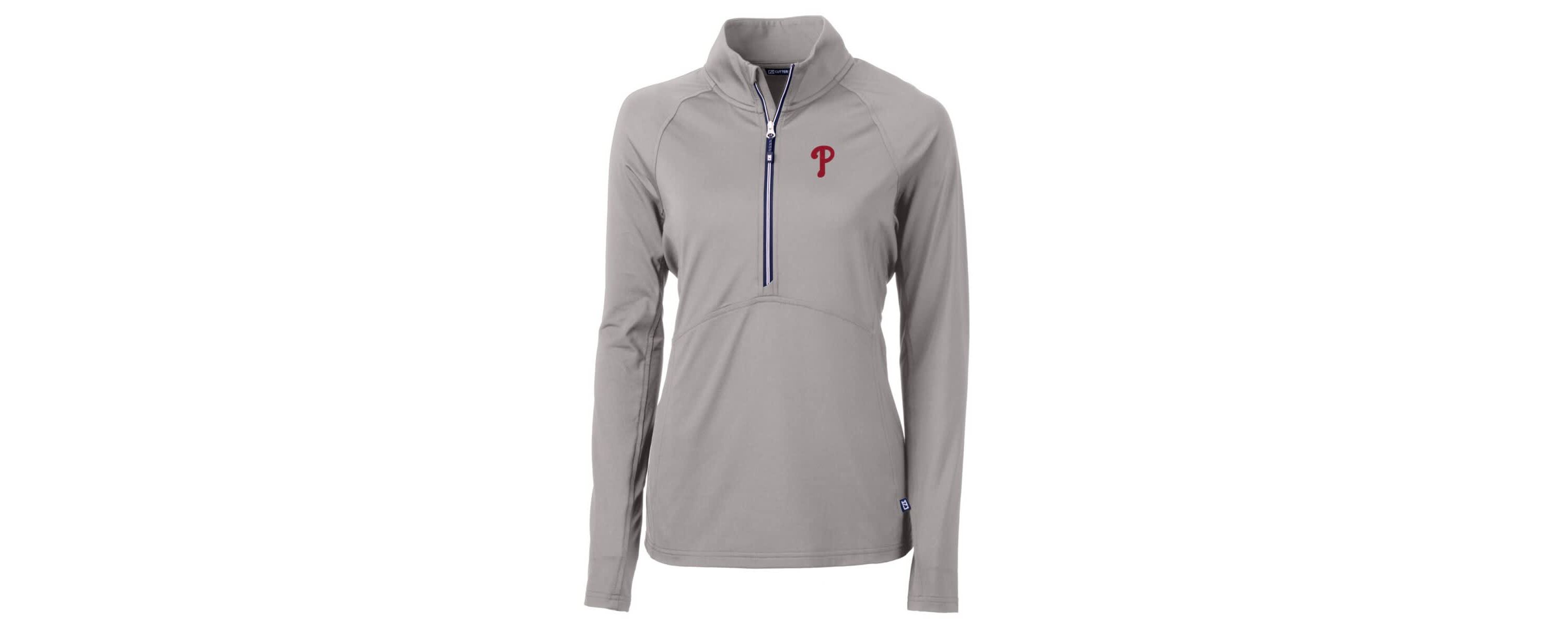 MLB Philadelphia Phillies Adapt Eco Knit Stretch Half-Zip Pullover Top