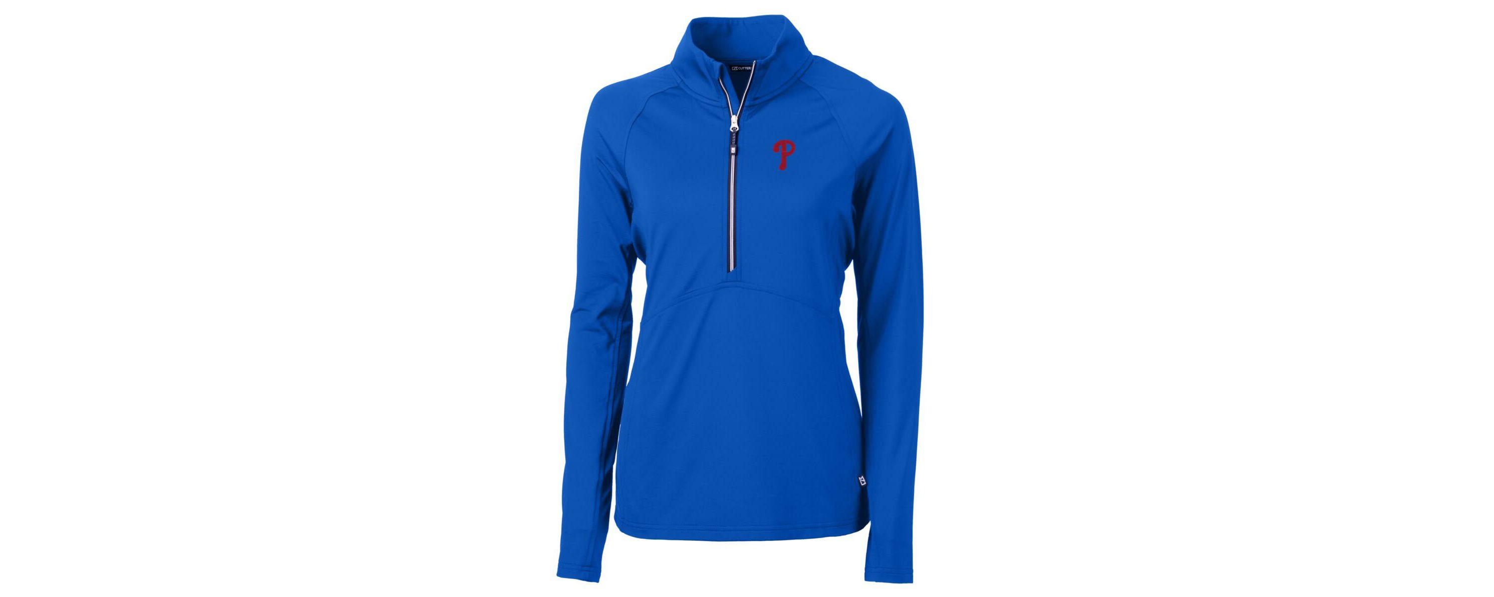 MLB Philadelphia Phillies Adapt Eco Knit Stretch Half-Zip Pullover Top