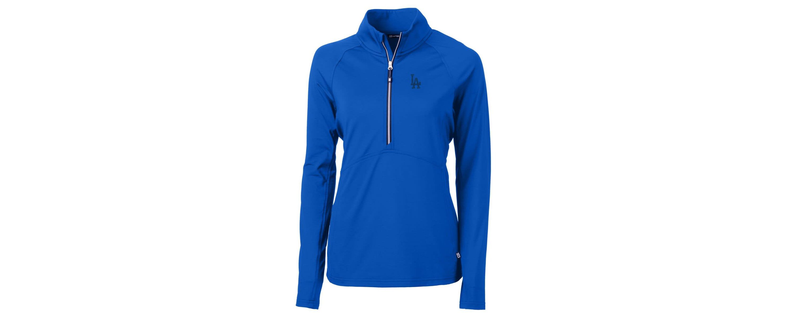 MLB Los Angeles Dodgers Adapt Eco Knit Stretch Half-Zip Pullover Top