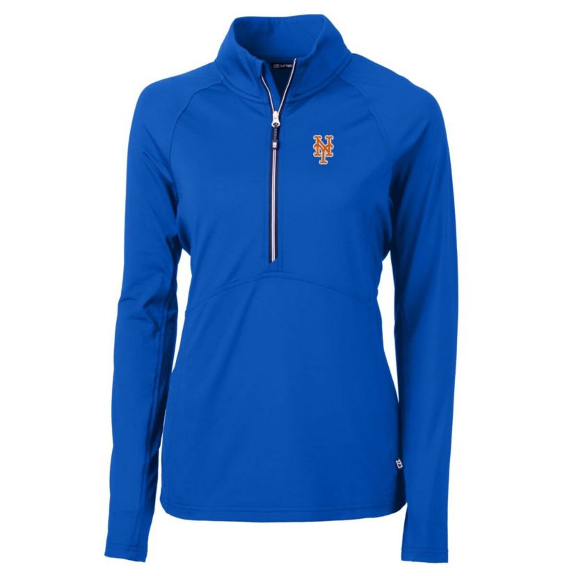 MLB New York Mets Adapt Eco Knit Stretch Half-Zip Pullover Top