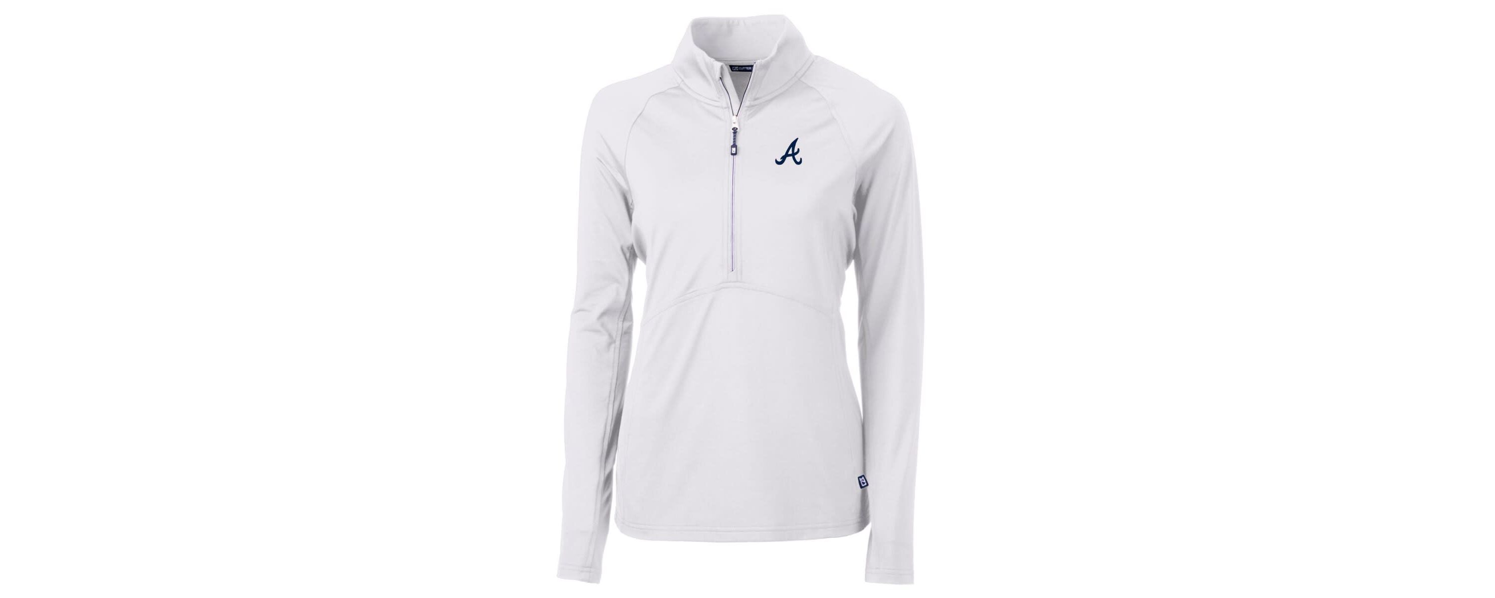 MLB Atlanta Braves Adapt Eco Knit Stretch Half-Zip Pullover Top