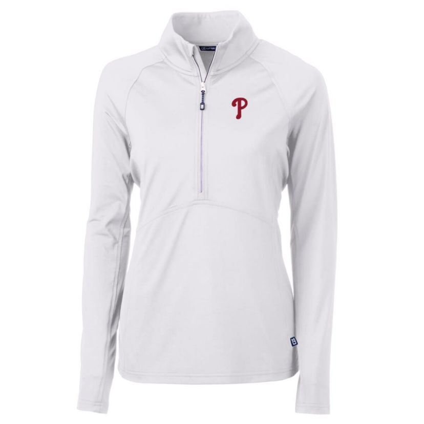 MLB Philadelphia Phillies Adapt Eco Knit Stretch Half-Zip Pullover Top