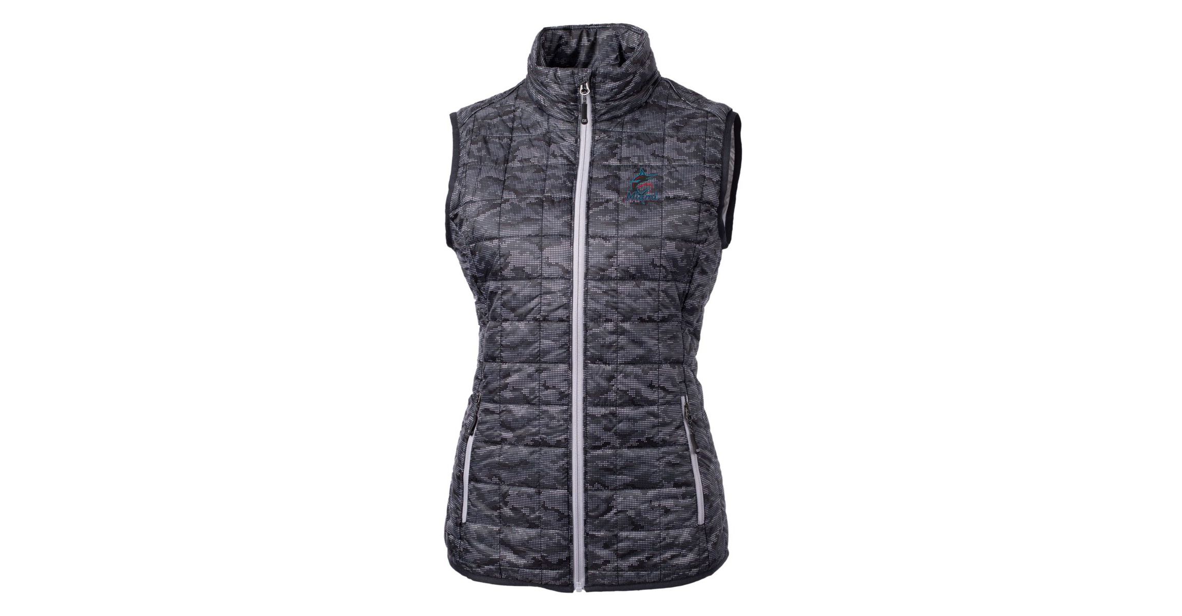MLB Miami Marlins Rainier PrimaLoft Eco Printed Full-Zip Puffer Vest