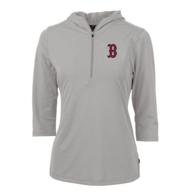 Boston Red Sox MLB Virtue Eco Pique 3/4 Sleeve Half-Zip Pullover Hoodie