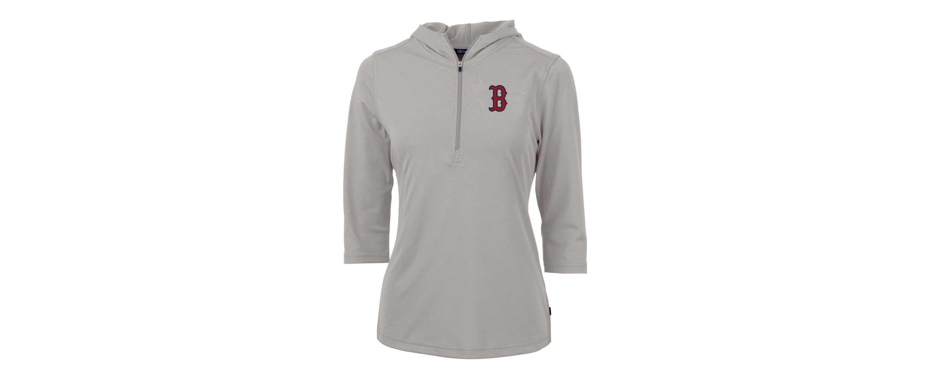 Boston Red Sox MLB Boston Sox Virtue Eco Pique 3/4 Sleeve Half-Zip Pullover Hoodie