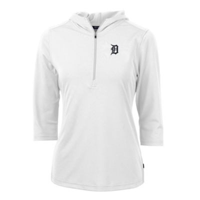 MLB Detroit Tigers Virtue Eco Pique 3/4 Sleeve Half-Zip Pullover Hoodie