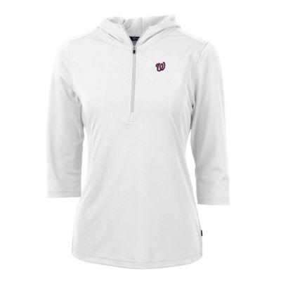 MLB Washington Nationals Virtue Eco Pique 3/4 Sleeve Half-Zip Pullover Hoodie