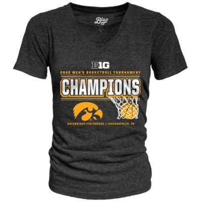 NCAA ed Iowa Hawkeyes 2022 Big Ten Basketball Conference Tournament s Locker Room V-Neck T-Shirt