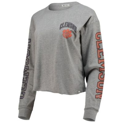 NCAA ed Clemson Tigers Ultra Max Parkway Long Sleeve Cropped T-Shirt