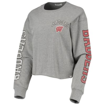 NCAA ed Wisconsin Badgers Ultra Max Parkway Long Sleeve Cropped T-Shirt