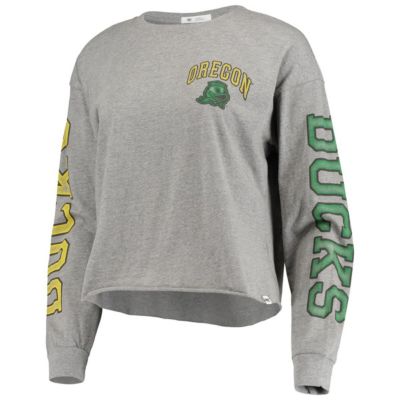 NCAA ed Oregon Ducks Ultra Max Parkway Long Sleeve Cropped T-Shirt