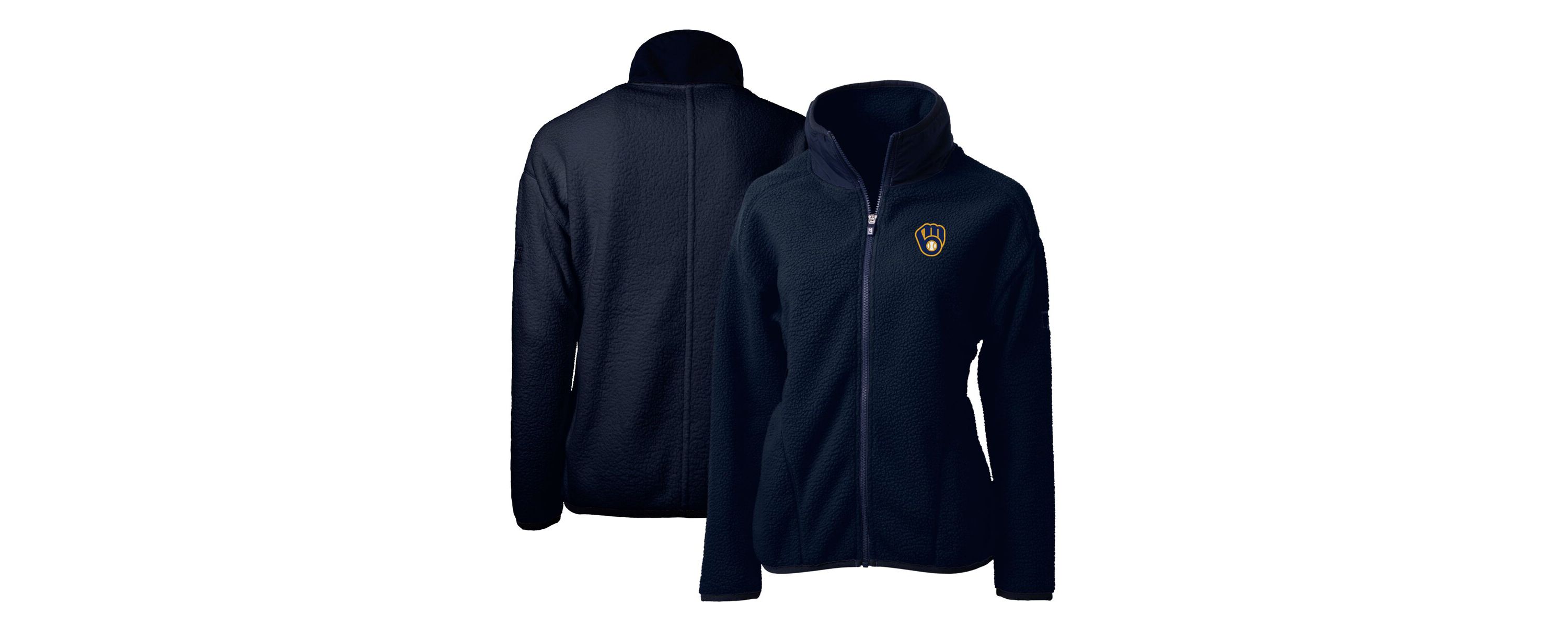 MLB Milwaukee Brewers Cascade Eco Sherpa Fleece Full-Zip Jacket