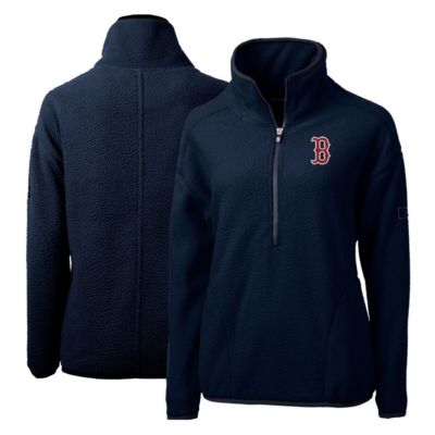 Boston Red Sox MLB Cascade Eco Sherpa Fleece Quarter-Zip Pullover Jacket