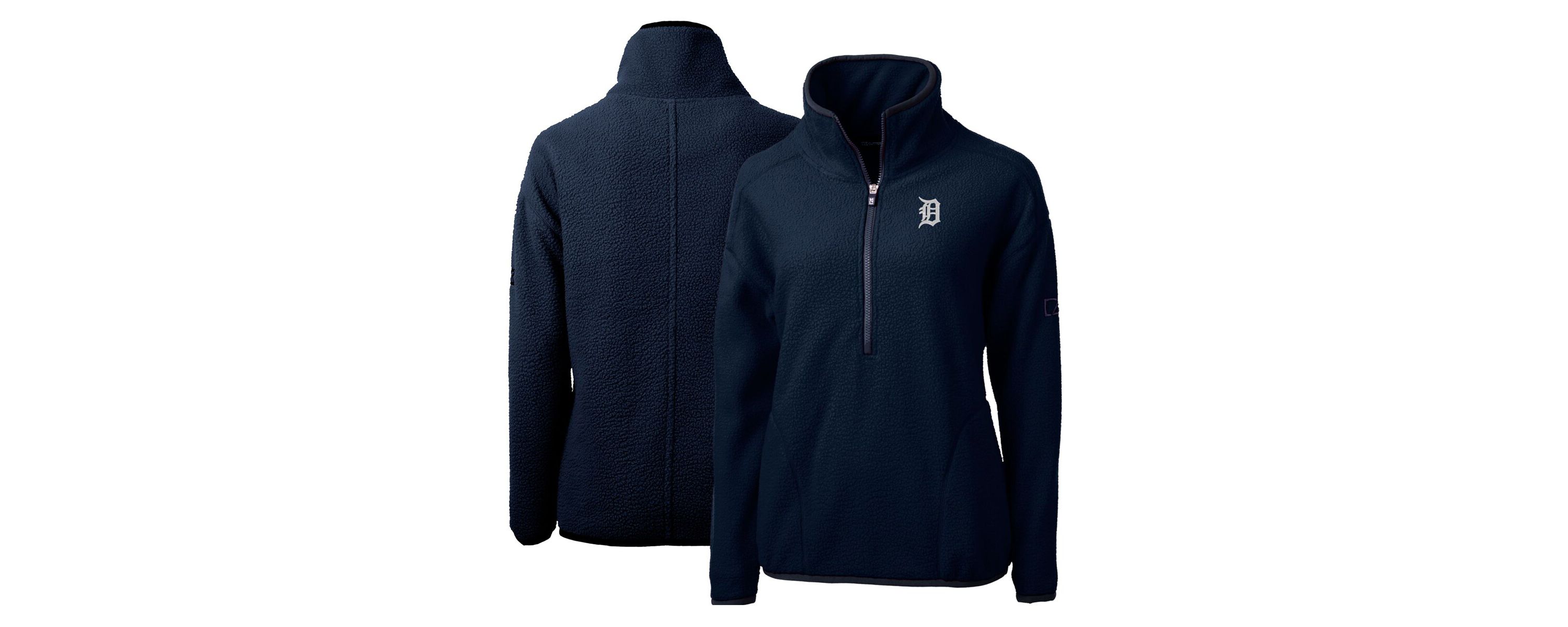 MLB Detroit Tigers Cascade Eco Sherpa Fleece Quarter-Zip Pullover Jacket