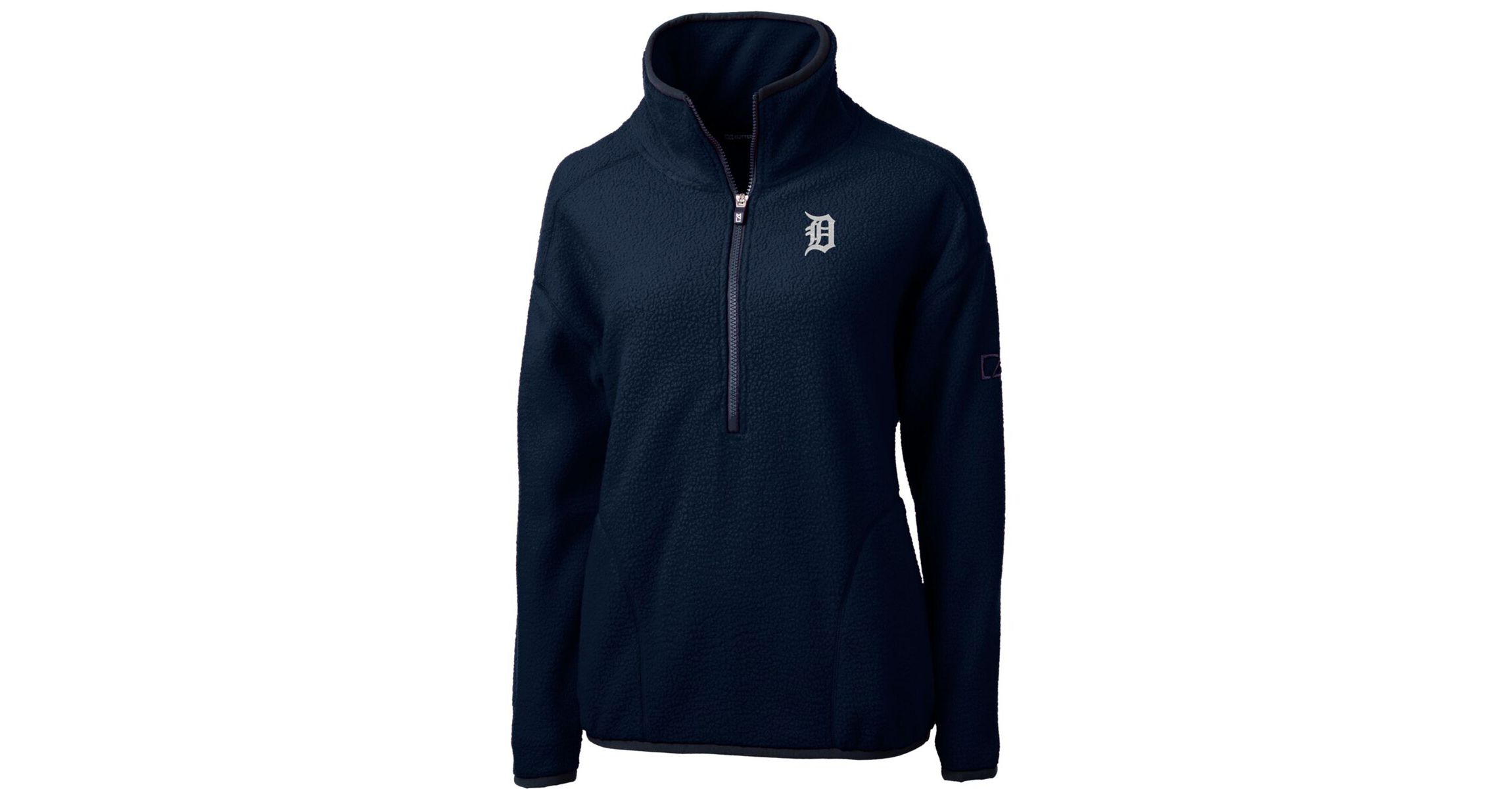 MLB Detroit Tigers Cascade Eco Sherpa Fleece Quarter-Zip Pullover Jacket