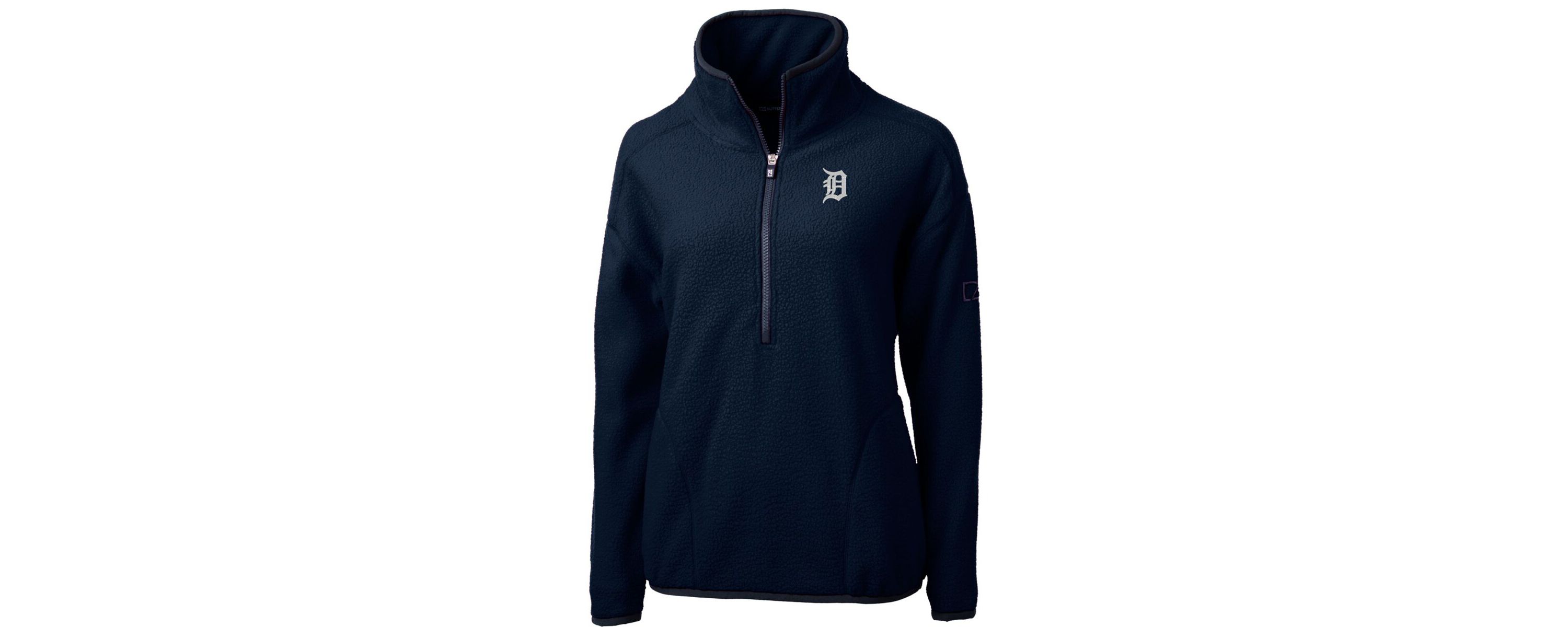 MLB Detroit Tigers Cascade Eco Sherpa Fleece Quarter-Zip Pullover Jacket