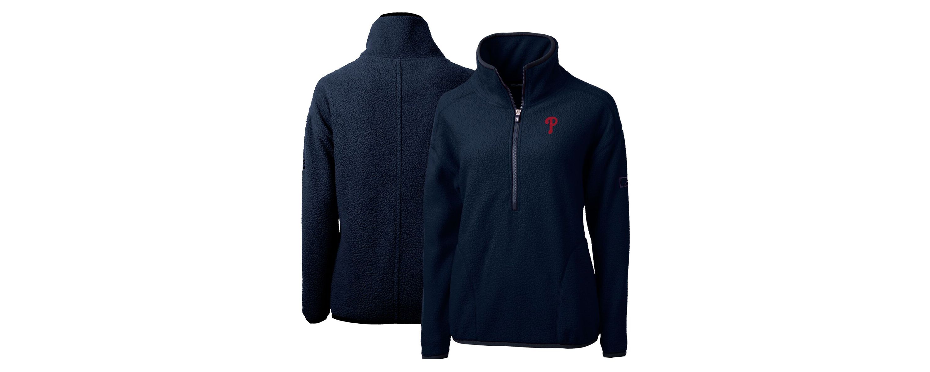 MLB Philadelphia Phillies Cascade Eco Sherpa Fleece Quarter-Zip Pullover Jacket