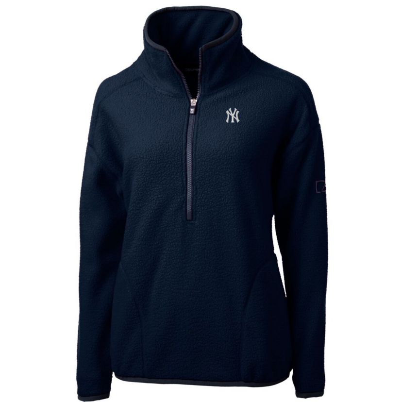 MLB New York Yankees Cascade Eco Sherpa Fleece Quarter-Zip Pullover Jacket