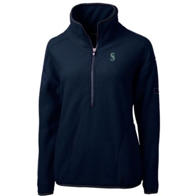 MLB Seattle Mariners Cascade Eco Sherpa Fleece Quarter-Zip Pullover Jacket