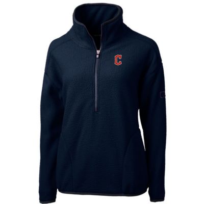 MLB Cleveland Guardians Cascade Eco Sherpa Fleece Quarter-Zip Pullover Jacket