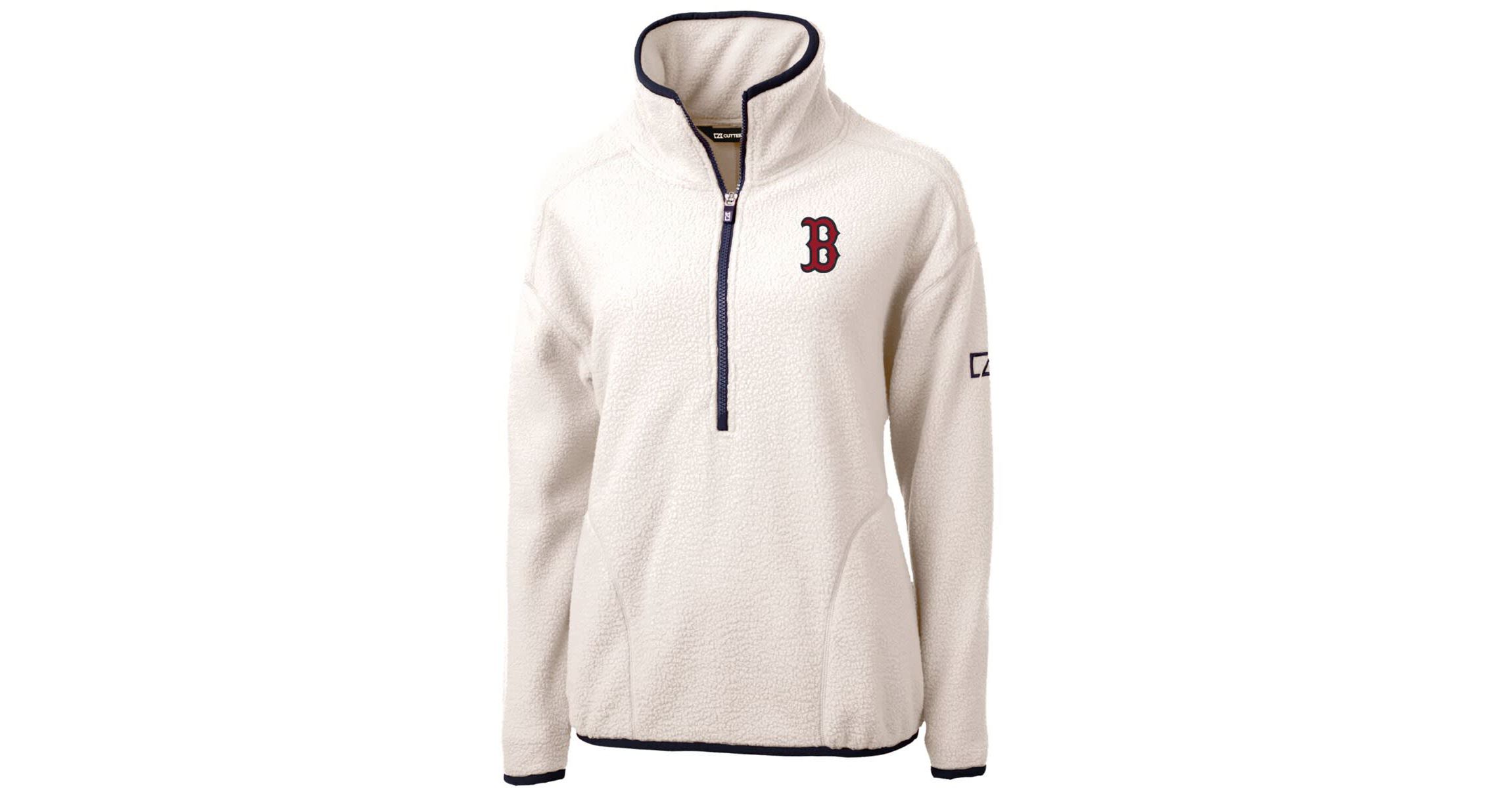Boston Red Sox MLB Boston Sox Cascade Eco Sherpa Fleece Quarter-Zip Pullover Jacket