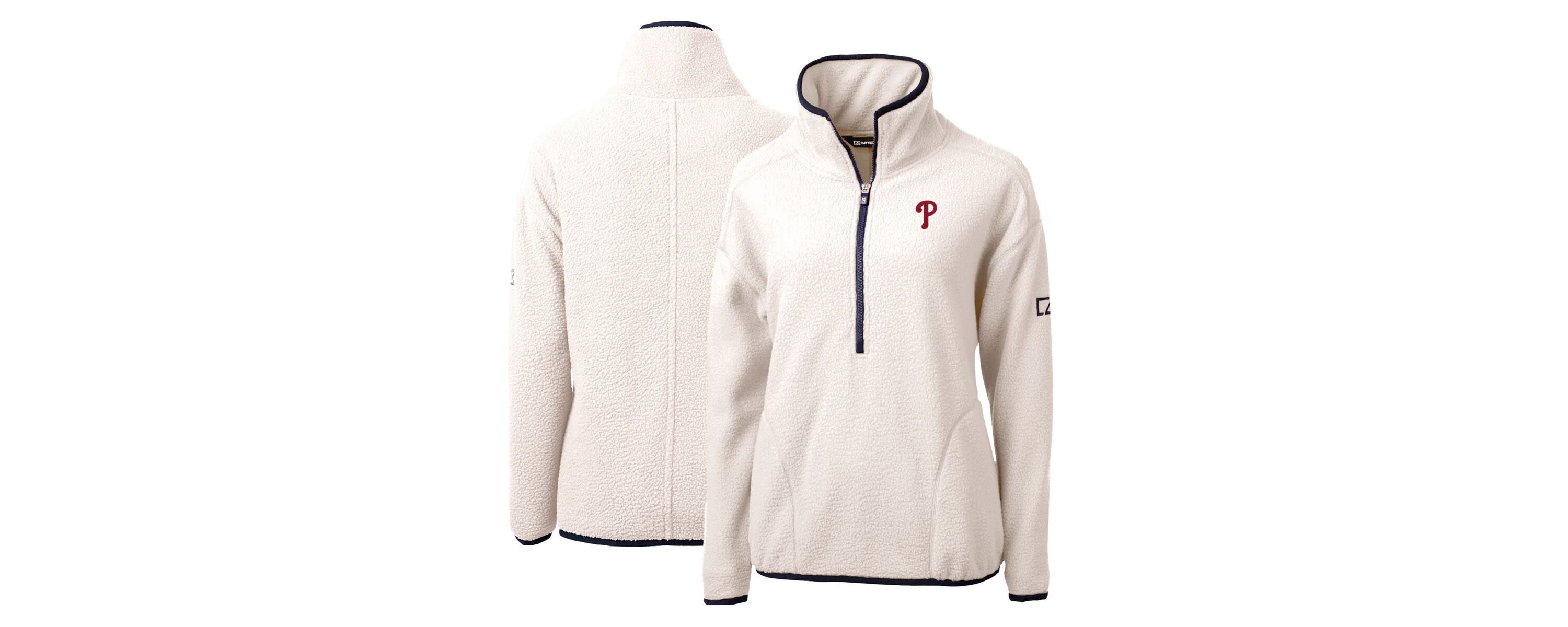 MLB Philadelphia Phillies Cascade Eco Sherpa Fleece Quarter-Zip Pullover Jacket