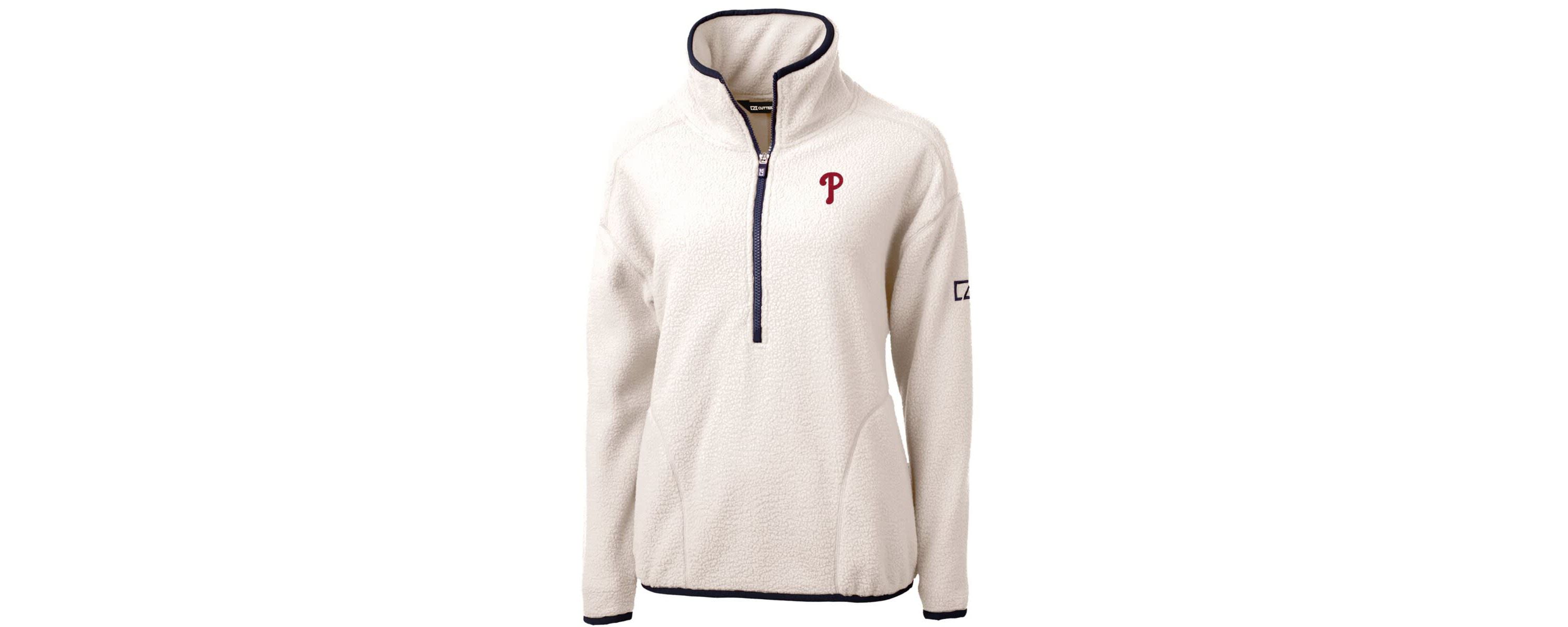 MLB Philadelphia Phillies Cascade Eco Sherpa Fleece Quarter-Zip Pullover Jacket