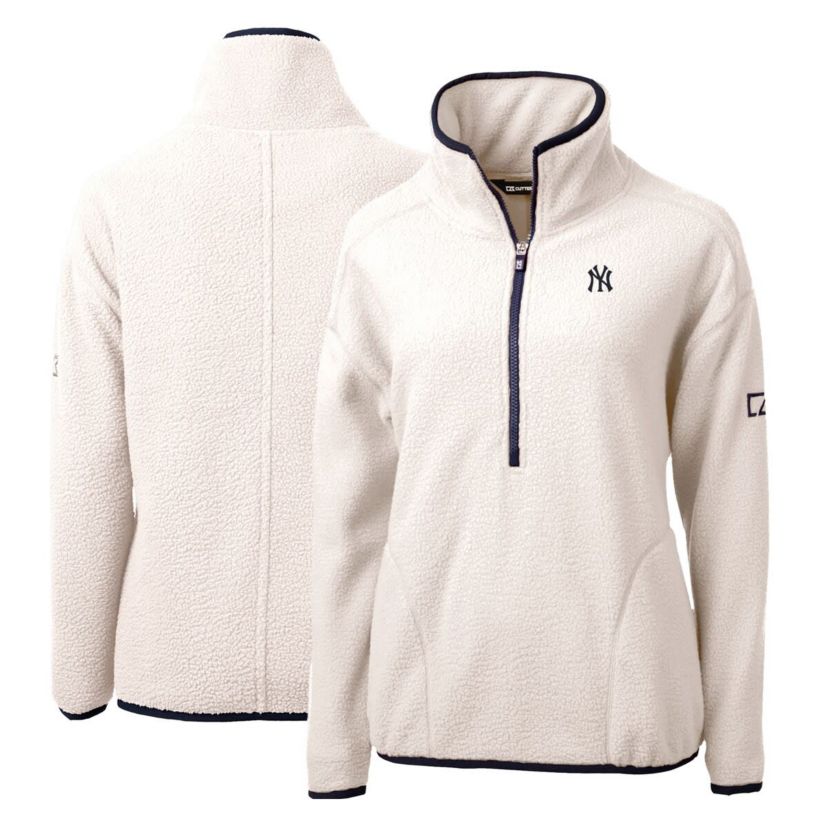 MLB New York Yankees Cascade Eco Sherpa Fleece Quarter-Zip Pullover Jacket