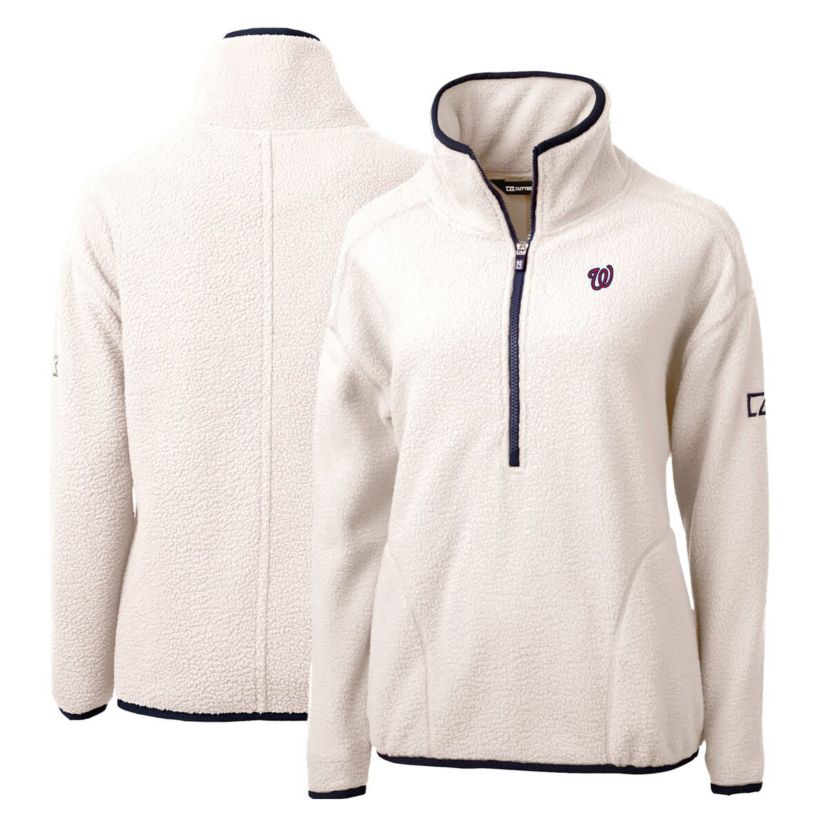 MLB Washington Nationals Cascade Eco Sherpa Fleece Quarter-Zip Pullover Jacket