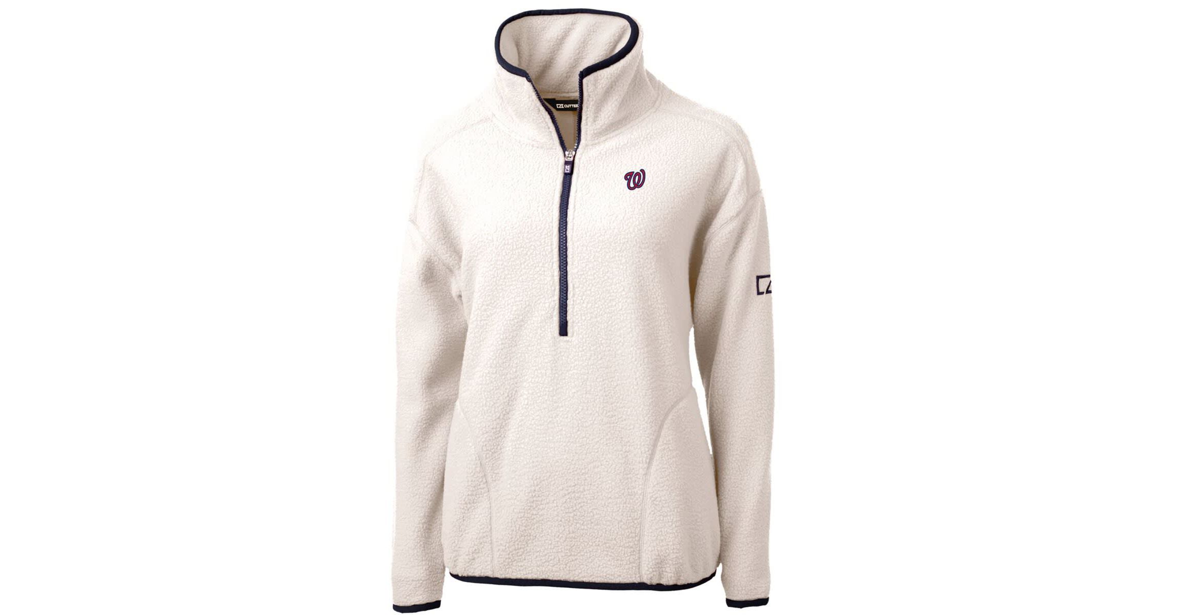 MLB Washington Nationals Cascade Eco Sherpa Fleece Quarter-Zip Pullover Jacket