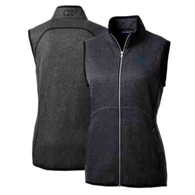 MLB Heathered Kansas City Royals Mainsail Sweater-Knit Full-Zip Vest