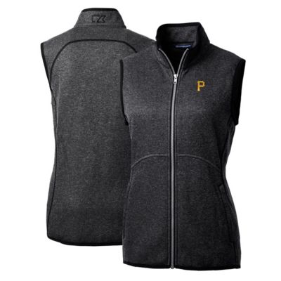 MLB Heathered Pittsburgh Pirates Mainsail Sweater-Knit Full-Zip Vest