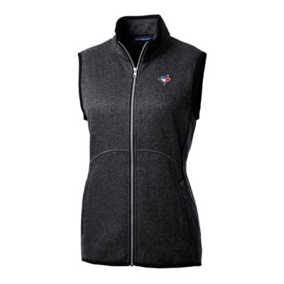 Toronto Blue Jays MLB Heathered Mainsail Sweater-Knit Full-Zip Vest