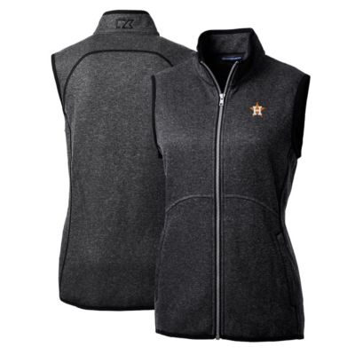 MLB Heathered Houston Astros Mainsail Sweater-Knit Full-Zip Vest