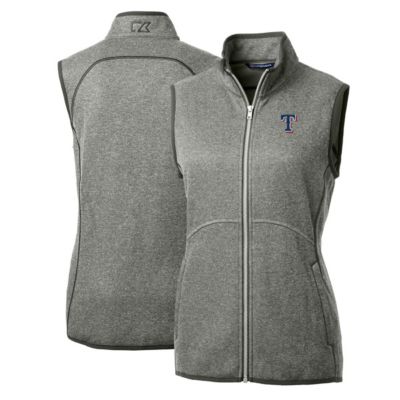MLB Heathered Texas Rangers Mainsail Sweater-Knit Full-Zip Vest