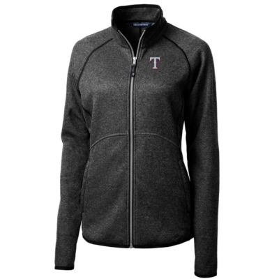 MLB Heathered Texas Rangers Mainsail Sweater-Knit Full-Zip Jacket