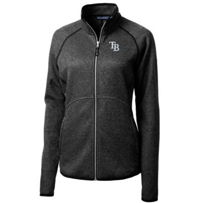 MLB Heathered Tampa Bay Rays Mainsail Sweater-Knit Full-Zip Jacket