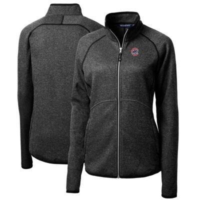 MLB Heathered Chicago Cubs Mainsail Sweater-Knit Full-Zip Jacket